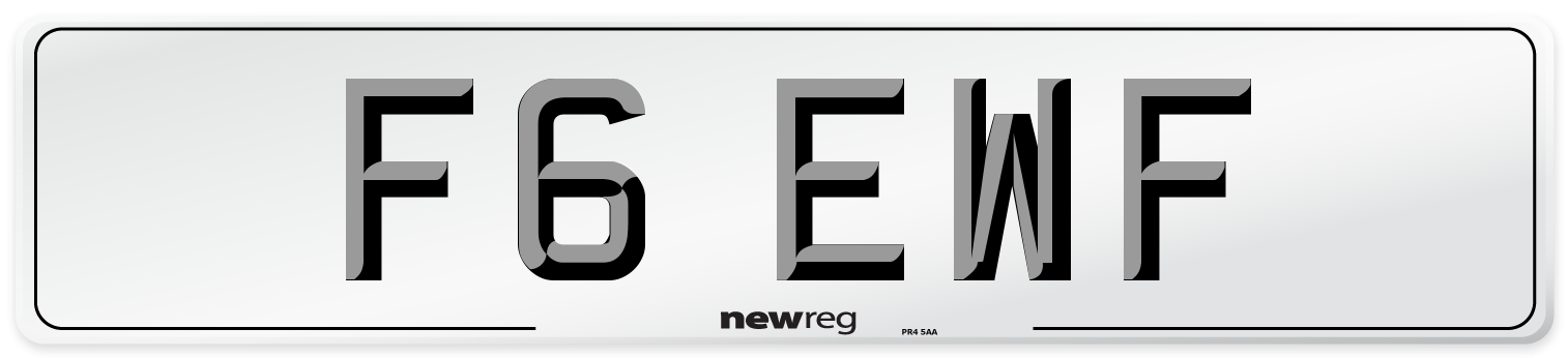 F6 EWF Number Plate from New Reg